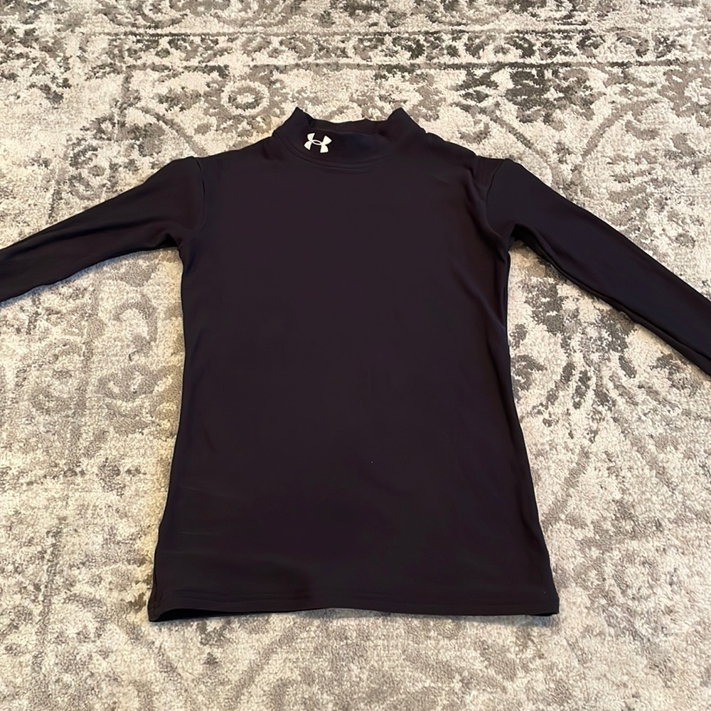 Under Armour ColdGear Youth Mock Neck Black Size L